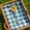 Pressed flower badge reel